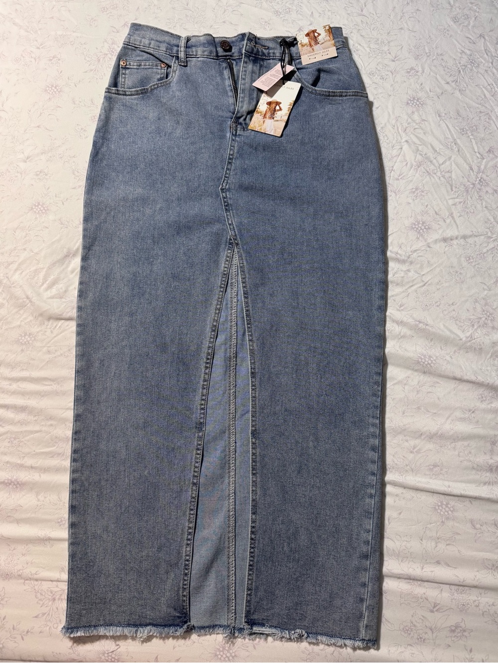 NEW WITH TAGS Sincerely Jules Denim Skirt with Center Slit
